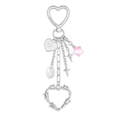 Barbed Wire Heart Bag Charm