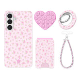 Dainty Pink Floral Samsung Bundle Set