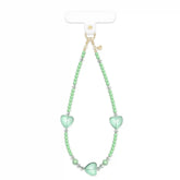 Green Heart Phone Charm