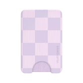 Lilac Vibe Checkered Magsafe Wallet
