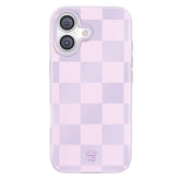 Lilac Vibe Checkered iPhone Case