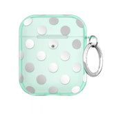 Mint Chrome Polka Dot AirPod Case