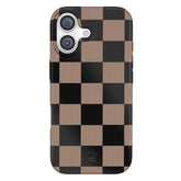 Mocha Vibe Checkered iPhone Case