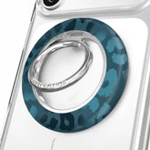 Metallic Navy Leopard MagSafe Grip Ring