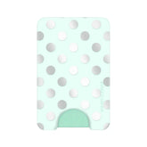 Mint Chrome Polka Dot MagSafe Wallet