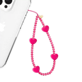 Hot Pink Heart Phone Charm