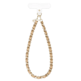 Nude Leather Chain Phone Charm