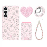 Pink Coastal Seashells Samsung Bundle Set
