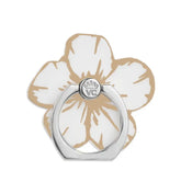 White and Gold Floral Ring