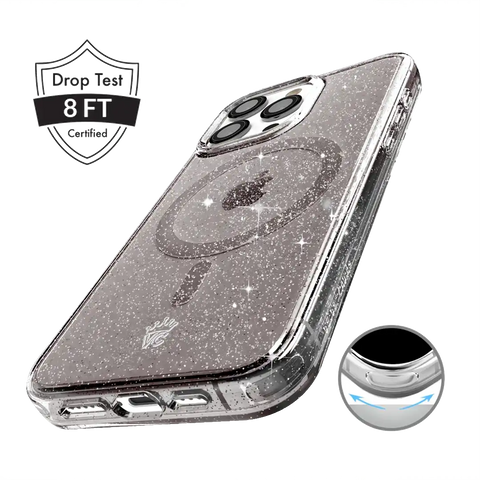 Grey Stardust Glitter iPhone Case