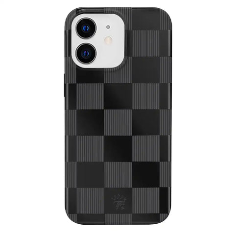 Noir Vibe Checkered iPhone Case