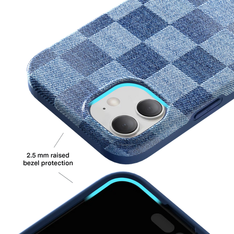 Denim Vibe Checkered iPhone Case
