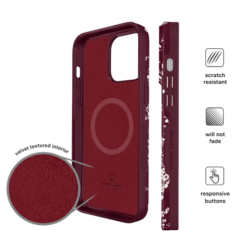French Burgundy Floral iPhone Case