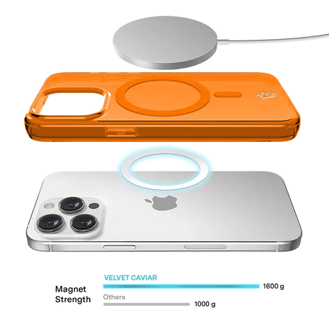 Neon Orange Clear iPhone Case