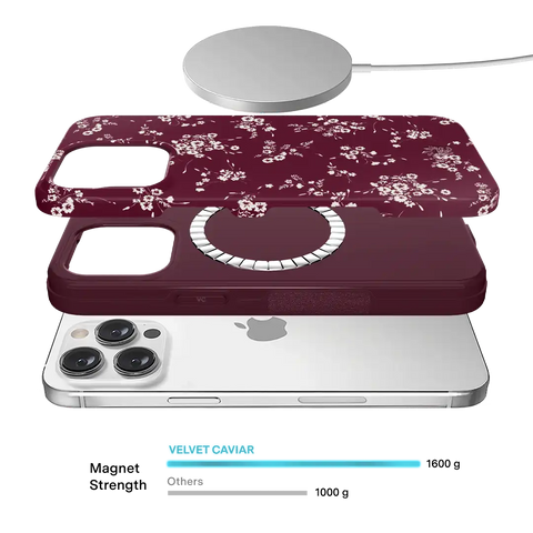 French Burgundy Floral iPhone Case