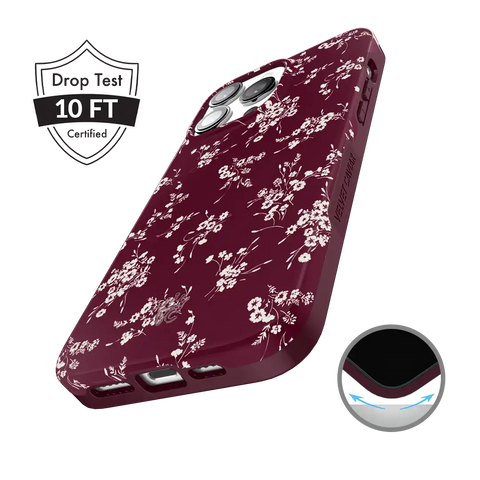 French Burgundy Floral iPhone Case