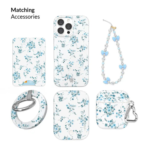 French Blue Floral MacBook Case