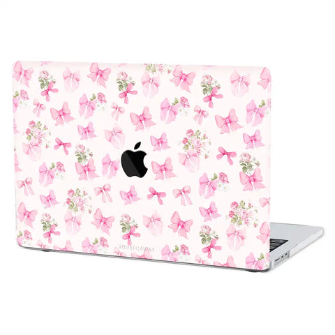 Posie Pink Bows MacBook Case