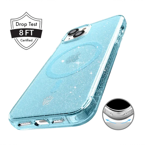 Blue Stardust Glitter iPhone Case