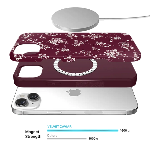 French Burgundy Floral iPhone Case