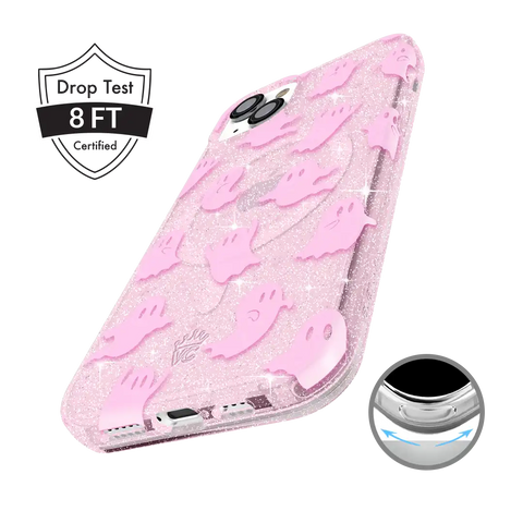 Ghosted Pink Glitter iPhone Case