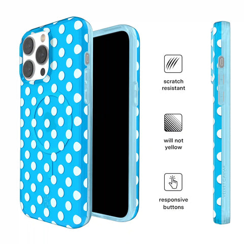 Aquamarine Polka Dot iPhone Case