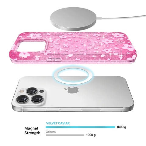 Cherry Blossom Glitter iPhone Case