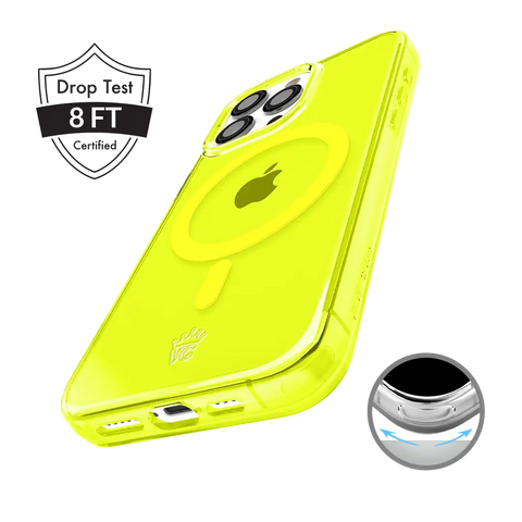 Neon Yellow Clear iPhone Case