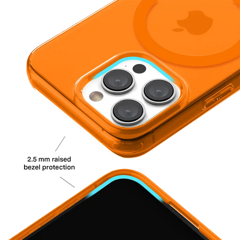 Neon Orange Clear iPhone Case