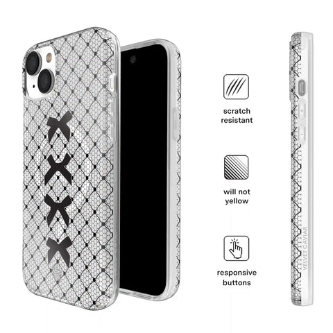 Lacy Black Bows iPhone Case