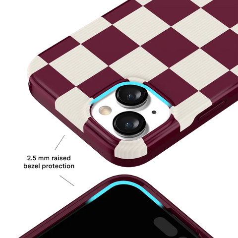 Burgundy Vibe Check iPhone Case
