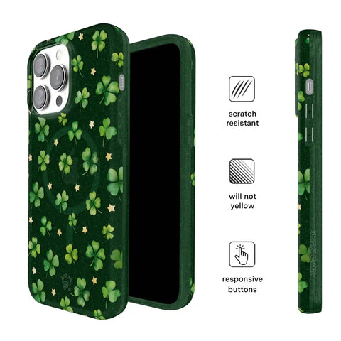 Lucky Clover Glitter iPhone Case