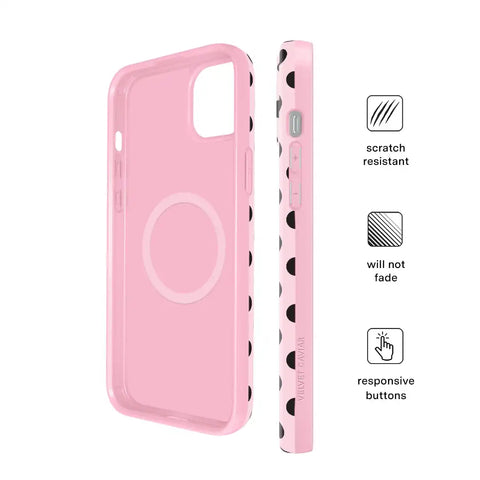 Princess Pink Polka Dot iPhone Case