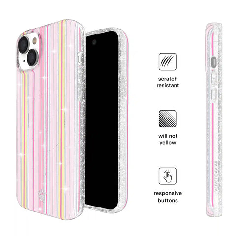 Sunkissed Stripes Glitter iPhone Case