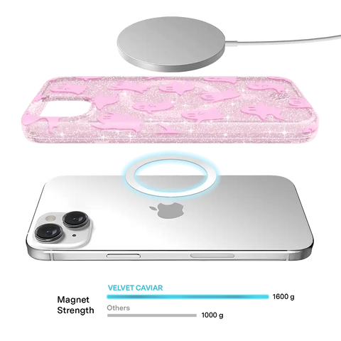 Ghosted Pink Glitter iPhone Case