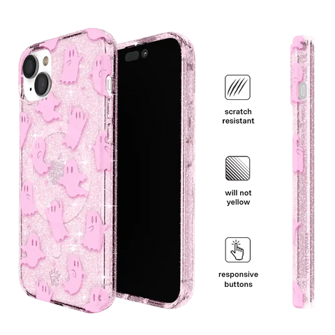 Ghosted Pink Glitter iPhone Case