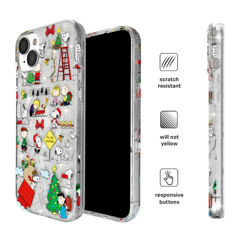 Snoopy Christmas Glitter iPhone Case
