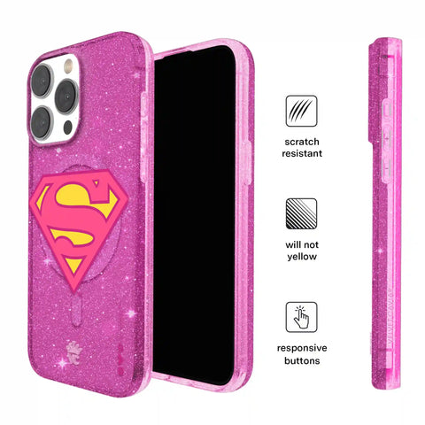 Supergirl Stardust Glitter iPhone Case