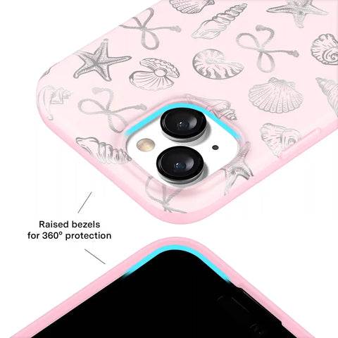Pink Coastal Seashells iPhone Case
