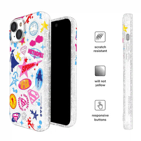 Supergirl Krypto Glitter iPhone Case
