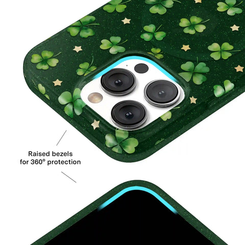 Lucky Clover Glitter iPhone Case