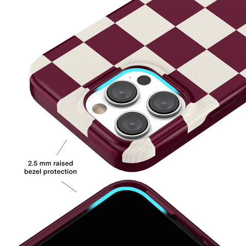 Burgundy Vibe Check iPhone Case