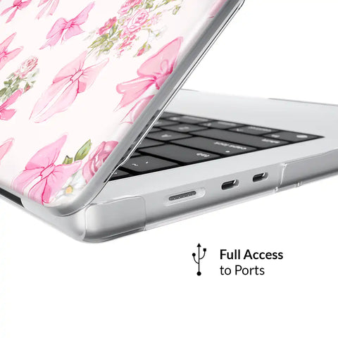 Posie Pink Bows MacBook Case