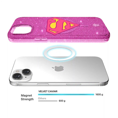 Supergirl Stardust Glitter iPhone Case