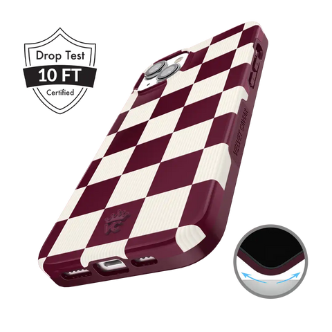 Burgundy Vibe Check iPhone Case