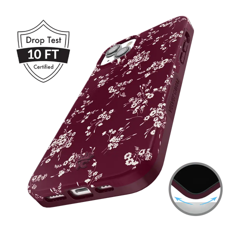 French Burgundy Floral iPhone Case