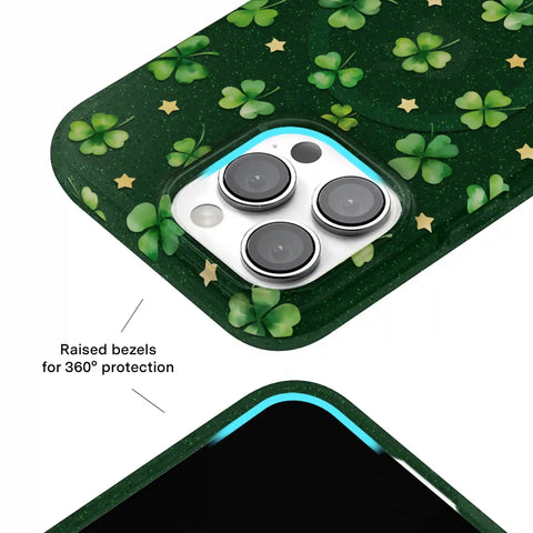 Lucky Clover Glitter iPhone Case