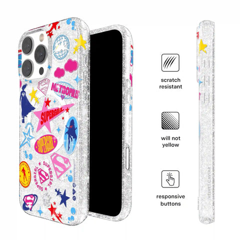 Supergirl Krypto Glitter iPhone Case