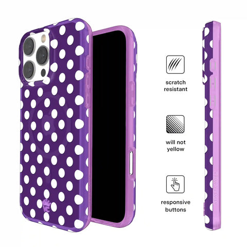 Violet Glow Polka Dot iPhone Case