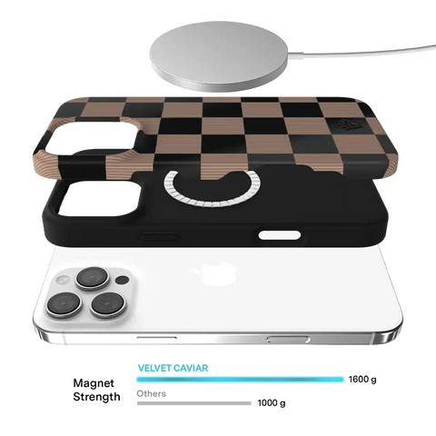 Mocha Vibe Checkered iPhone Case